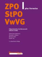 Cover-Bild ZPO/StPO/VwVG plus Verweise