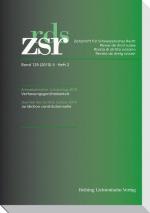Cover-Bild ZSR 2010 II Heft 2 - Schweizerischer Juristentag 2010