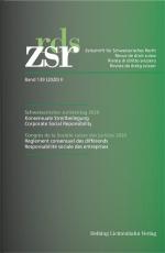 Cover-Bild ZSR Band 139 (2020) II - Schweizerischer Juristentag 2020 / Congrès de la Société suisse des Juriste