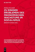 Cover-Bild Zu einigen Problemen des ökonomischen Wachstums im Sozialismus