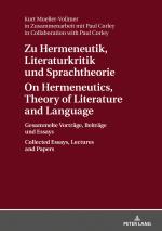 Cover-Bild Zu Hermeneutik, Literaturkritik und Sprachtheorie / On Hermeneutics, Theory of Literature and Language