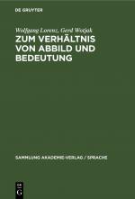 Cover-Bild Zum Verhältnis von Abbild und Bedeutung