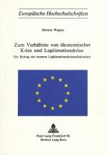 Cover-Bild Zum Verhältnis von ökonomischer Krise und Legitimationskrise