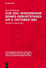 Cover-Bild Zur 200. Wiederkehr seines Geburtstages am 3. Oktober 1981