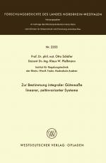 Cover-Bild Zur Bestimmung integraler Gütemaße linearer, zeitinvarianter Systeme