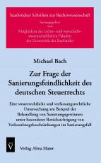 Cover-Bild Zur Frage der Sanierungsfeindlichkeit des deutschen Steuerrechts