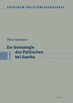 Cover-Bild Zur Genealogie des Politischen bei Goethe