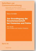 Cover-Bild Zur Grundlegung der Einzelwissenschaft bei Comenius und Fichte