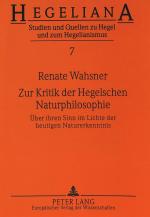 Cover-Bild Zur Kritik der Hegelschen Naturphilosophie