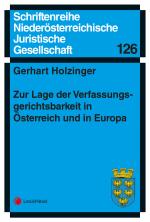 Cover-Bild Zur Lage der Verfassungsgerichtsbarkeit in Österreich und in Europa