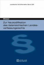 Cover-Bild Zur Neukodifikation des österreichischen Landesverfassungsrechts