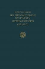 Cover-Bild Zur Phänomenologie des Inneren Zeitbewusstseins (1893–1917)