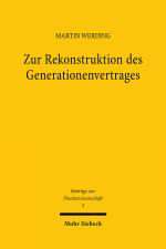 Cover-Bild Zur Rekonstruktion des Generationenvertrages