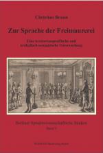 Cover-Bild Zur Sprache der Freimaurerei