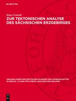 Cover-Bild Zur tektonischen Analyse des sächsischen Erzgebirges