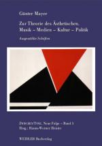 Cover-Bild Zur Theorie des Ästhetischen. Musik – Medien – Kultur – Politik