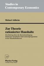 Cover-Bild Zur Theorie rationierter Haushalte