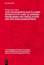 Cover-Bild Zur volkswirtschaftlichen Effektivität und zu einigen Problemen des Kreislaufes des Nationaleinkommens