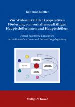 Cover-Bild Zur Wirksamkeit der kooperativen Förderung von verhaltensauffälligen Hauptschülerinnen und Hauptschülern