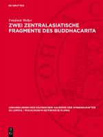 Cover-Bild Zwei Zentralasiatische Fragmente des Buddhacarita