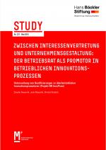 Cover-Bild Zwischen Interessenvertretung und Unternehmensgestaltung: Der Betriebsrat als Promotor in betrieblichen Innovationsprozessen