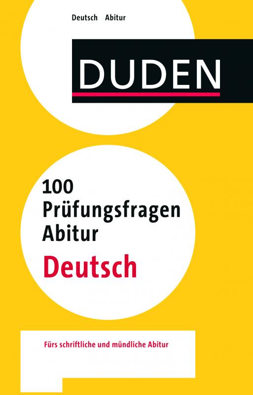 Cover-Bild 100 Prüfungsfragen Abitur Deutsch