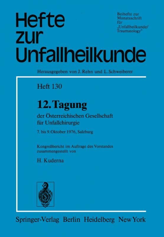 Cover-Bild 12. Tagung der Österreichischen Gesellschaft für Unfallchirurgie