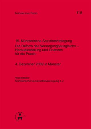 Cover-Bild 15. Münsterische Sozialrechtstagung