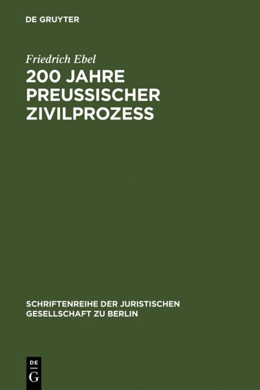 Cover-Bild 200 Jahre preußischer Zivilprozeß