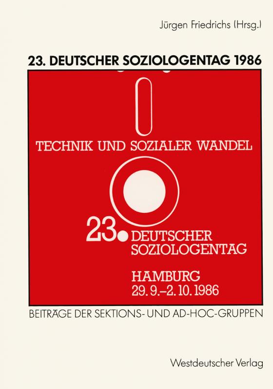 Cover-Bild 23. Deutscher Soziologentag 1986