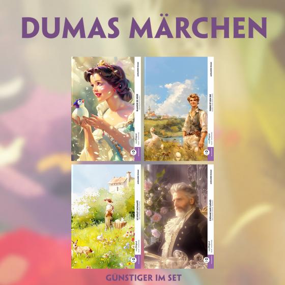 Cover-Bild 4 Dumas Märchen (4 Bücher + Audio-Online) - Frank-Lesemethode - Kommentierte zweisprachige Ausgabe Französisch-Deutsch