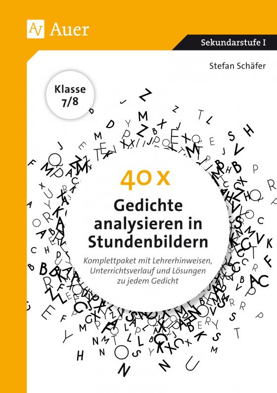 Cover-Bild 40 x Gedichte analysieren in Stundenbildern 7-8