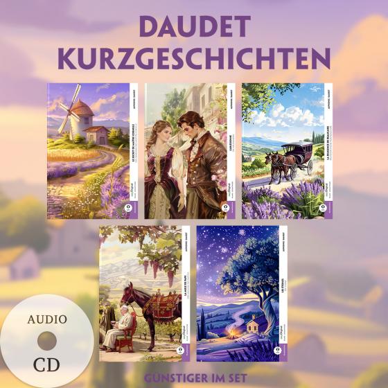 Cover-Bild 5 Daudet Kurzgeschichten (5 Bücher + Audio-CDs) - Frank-Lesemethode - Kommentierte zweisprachige Ausgabe Französisch-Deutsch