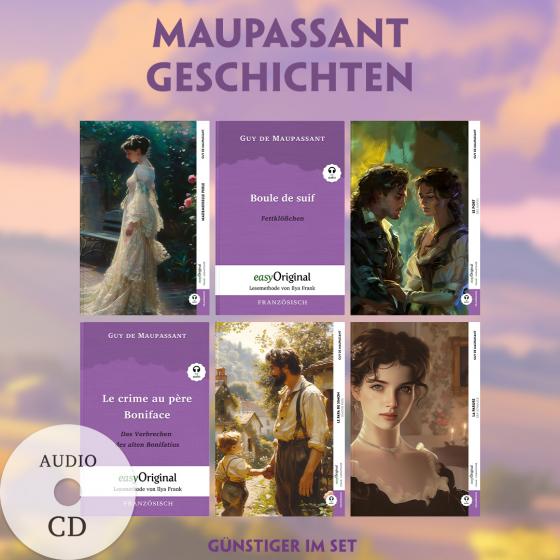 Cover-Bild 6 Maupassant Geschichten (6 Bücher + Audio-CDs)- Frank-Lesemethode - Kommentierte zweisprachige Ausgabe Französisch-Deutsch