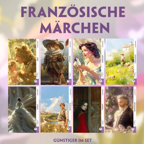 Cover-Bild 8 Französische Märchen (8 Bücher + Audio-Online) - Frank-Lesemethode - Kommentierte zweisprachige Ausgabe Französisch-Deutsch