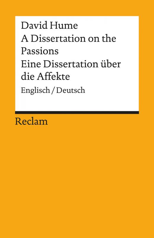 Cover-Bild A Dissertation on the Passions / Eine Dissertation über die Affekte