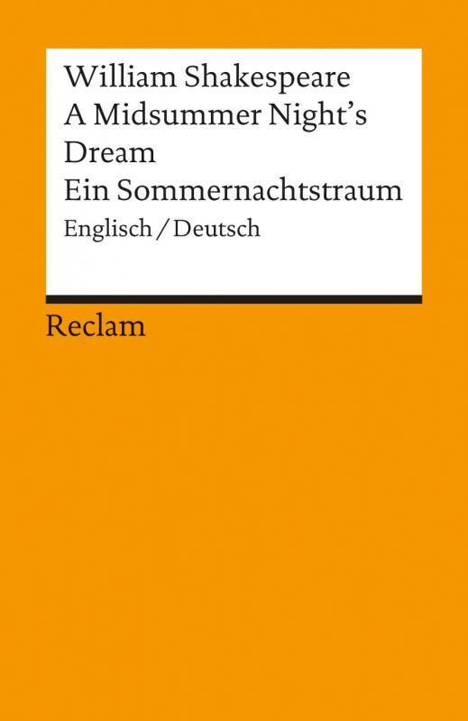 Cover-Bild A Midsummer Night's Dream / Ein Sommernachtstraum. Englisch/Deutsch