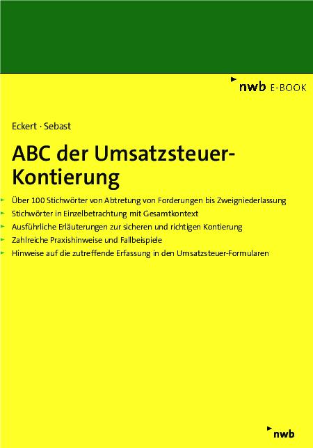 Cover-Bild ABC der Umsatzsteuer-Kontierung