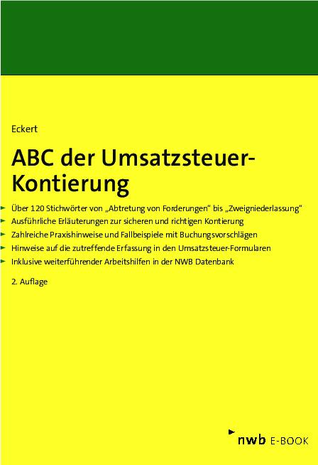 Cover-Bild ABC der Umsatzsteuer-Kontierung