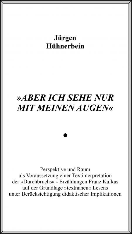 Cover-Bild Aber ich sehe nur mit meinem Augen