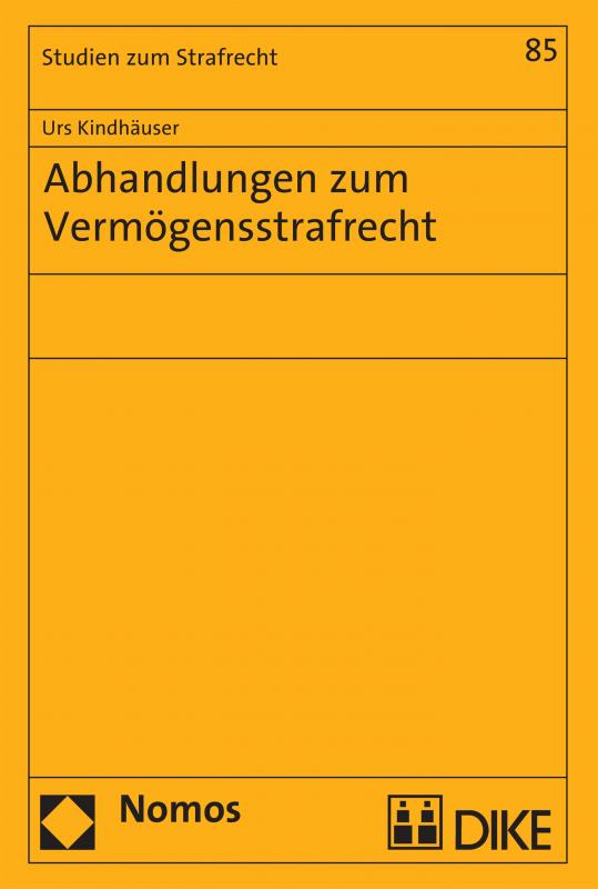 Cover-Bild Abhandlungen zum Vermögensstrafrecht