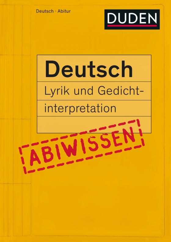 Cover-Bild Abiwissen Deutsch - Lyrik und Gedichtinterpretation