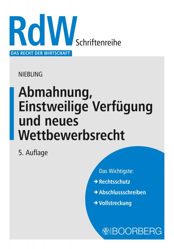 Cover-Bild Abmahnung, Einstweilige Verfügung und neues Wettbewerbsrecht