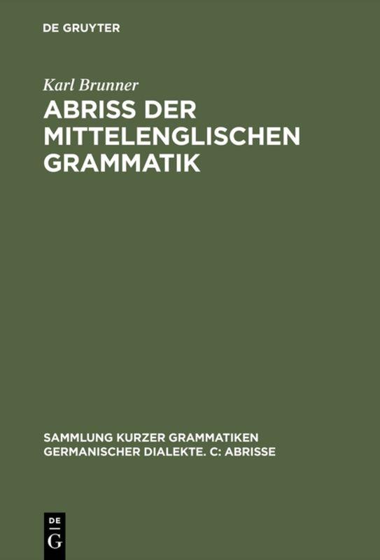 Cover-Bild Abriß der mittelenglischen Grammatik