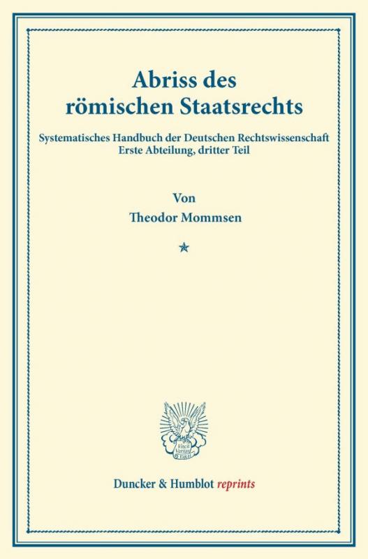 Cover-Bild Abriss des römischen Staatsrechts.