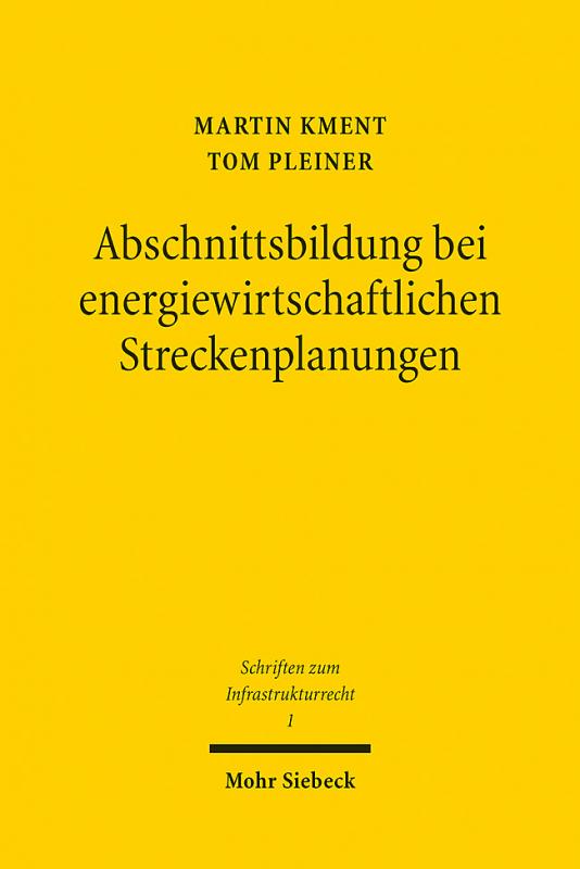 Cover-Bild Abschnittsbildung bei energiewirtschaftlichen Streckenplanungen