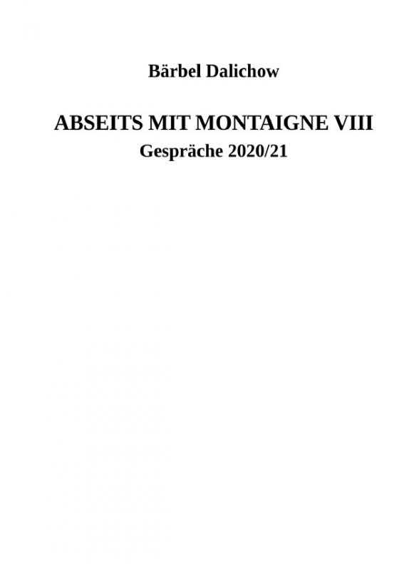 Cover-Bild Abseits mit Montaigne / Abseits mit Montaigne VIII