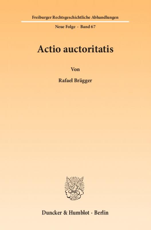 Cover-Bild Actio auctoritatis.