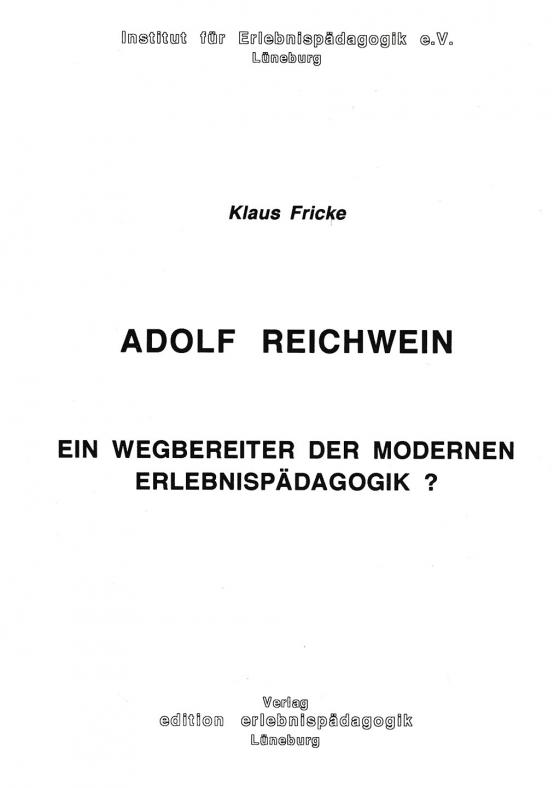 Cover-Bild Adolf Reichwein