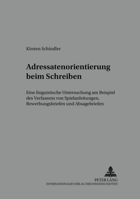 Cover-Bild Adressatenorientierung beim Schreiben